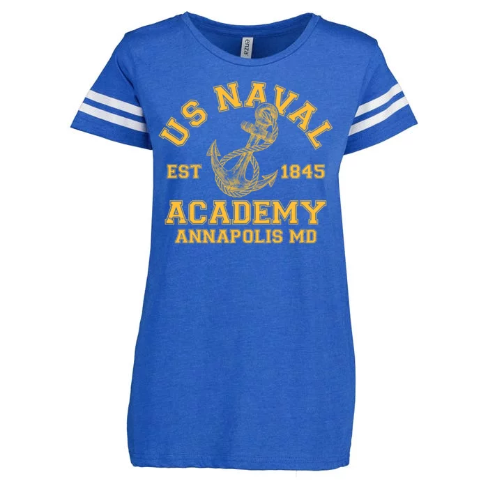 US NAVAL Est 1845 Academy Annapolis MD Enza Ladies Jersey Football T-Shirt