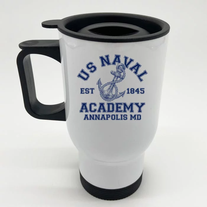 US NAVAL Est 1845 Academy Annapolis MD Front & Back Stainless Steel Travel Mug