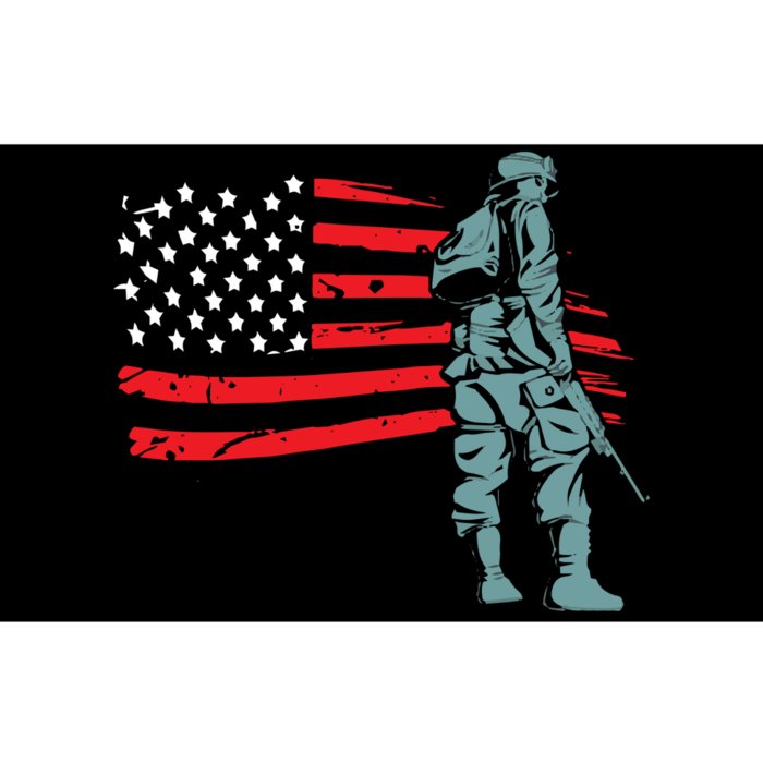 US Soldier American Flag Bumper Sticker