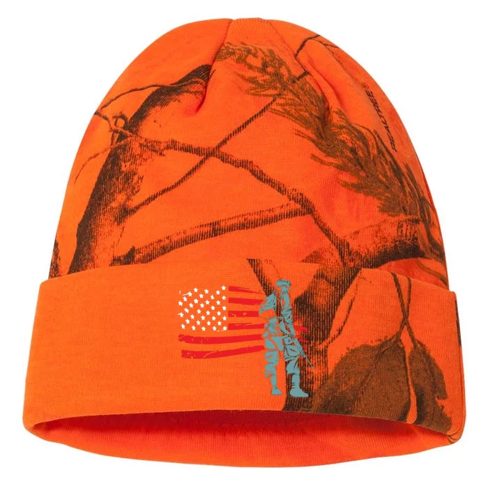 US Soldier American Flag Kati - 12in Camo Beanie