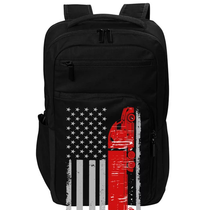 US Truck Driver USA Flag Impact Tech Backpack