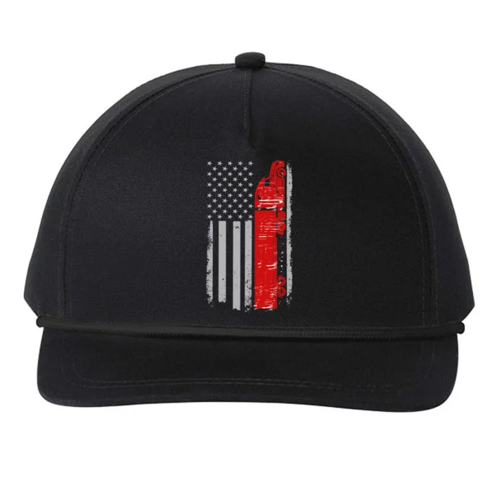 US Truck Driver USA Flag Snapback Five-Panel Rope Hat