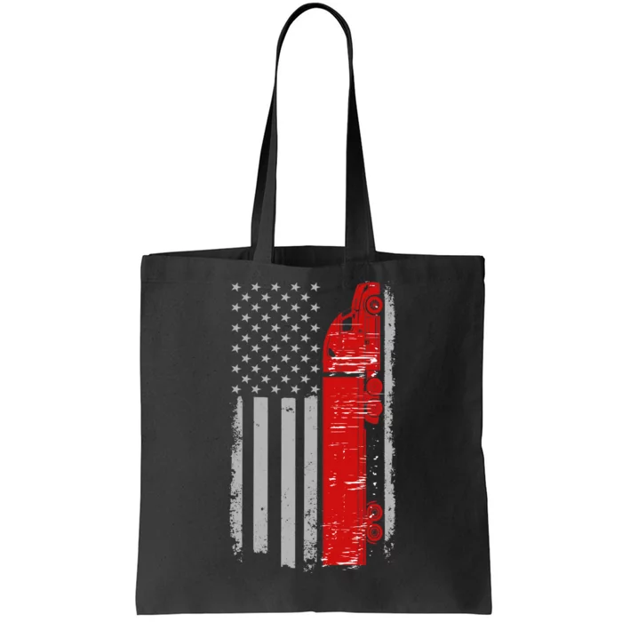 US Truck Driver USA Flag Tote Bag