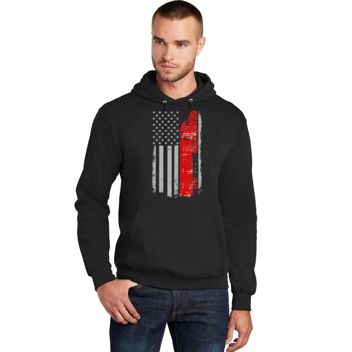 US Truck Driver USA Flag Tall Hoodie