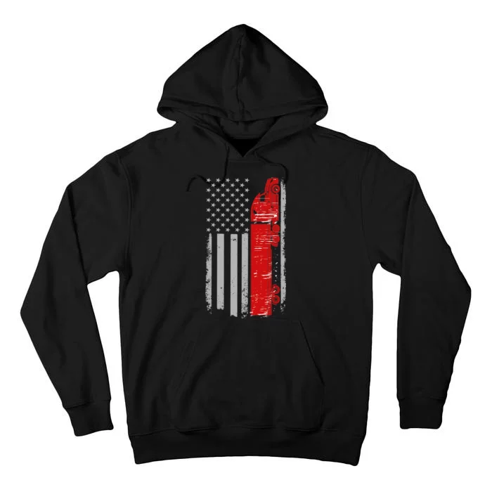 US Truck Driver USA Flag Tall Hoodie