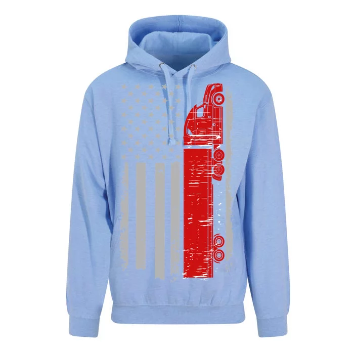 US Truck Driver USA Flag Unisex Surf Hoodie