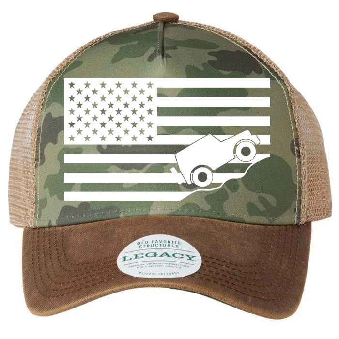 US Truck Simple Off-Roading Flag Legacy Tie Dye Trucker Hat