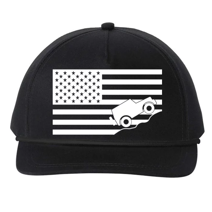 US Truck Simple Off-Roading Flag Snapback Five-Panel Rope Hat