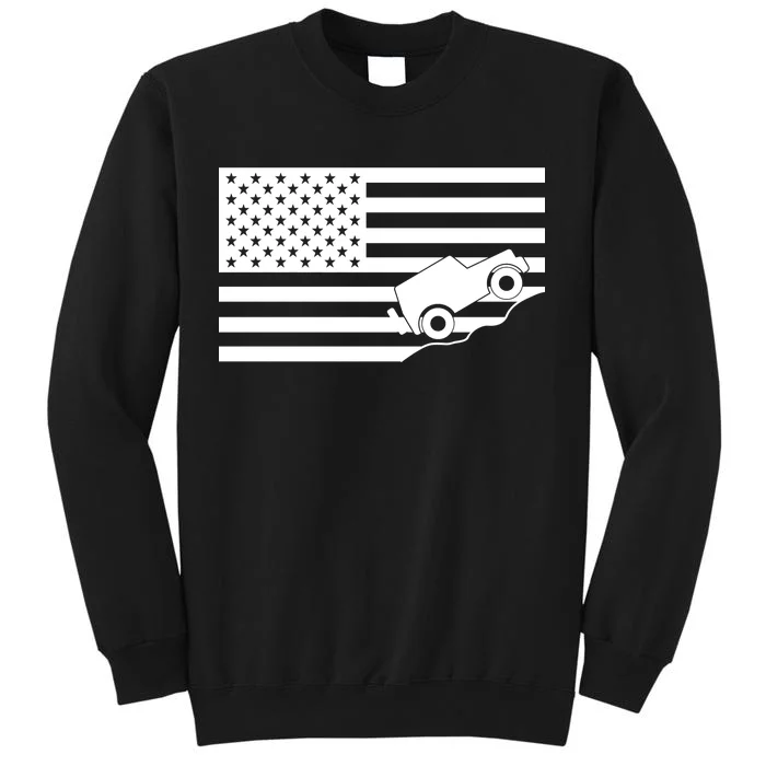 US Truck Simple Off-Roading Flag Tall Sweatshirt