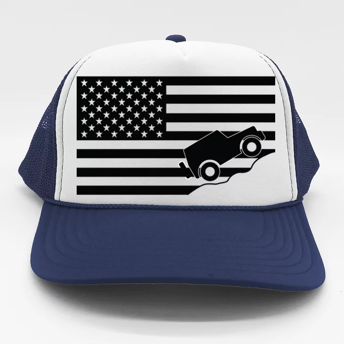 US Truck Simple Off-Roading Flag Trucker Hat