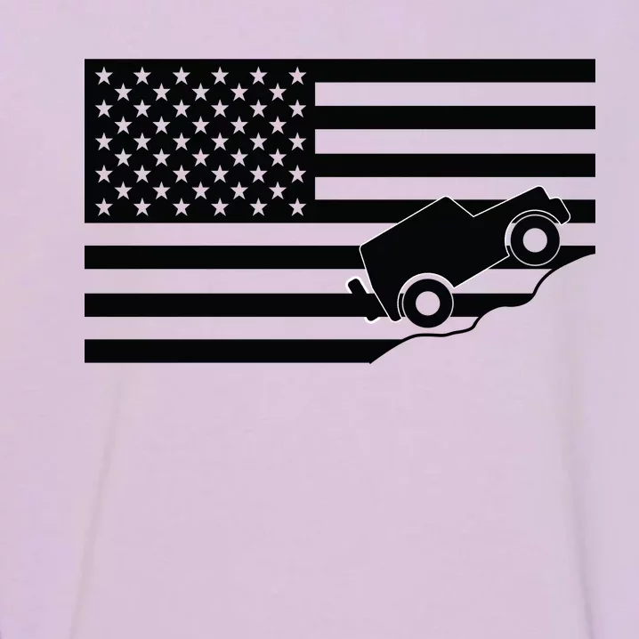 US Truck Simple Off-Roading Flag Garment-Dyed Sweatshirt