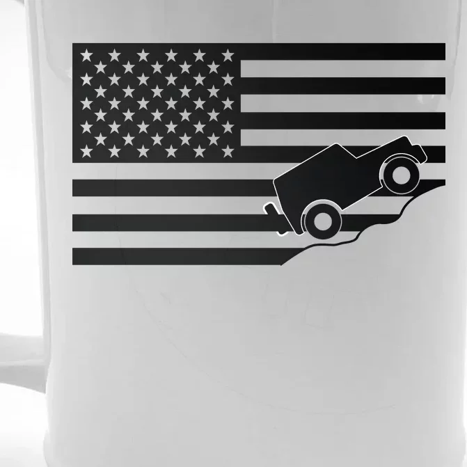 US Truck Simple Off-Roading Flag Front & Back Beer Stein