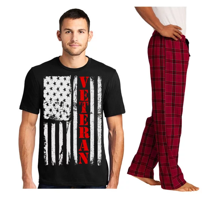 US Veterans Vintage American Flag Pajama Set