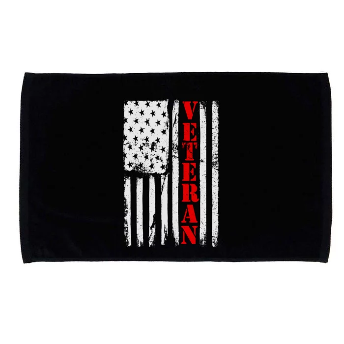 US Veterans Vintage American Flag Microfiber Hand Towel