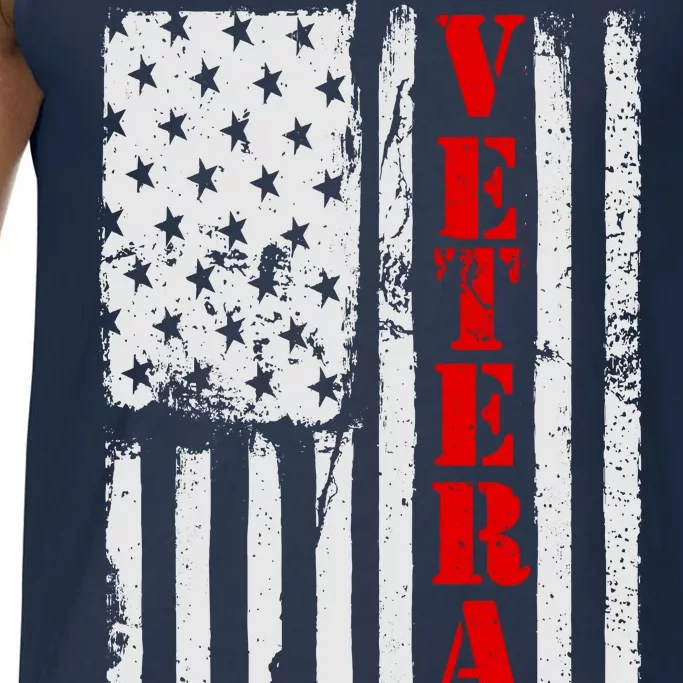 US Veterans Vintage American Flag Comfort Colors® Tank Top