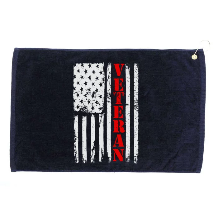 US Veterans Vintage American Flag Grommeted Golf Towel