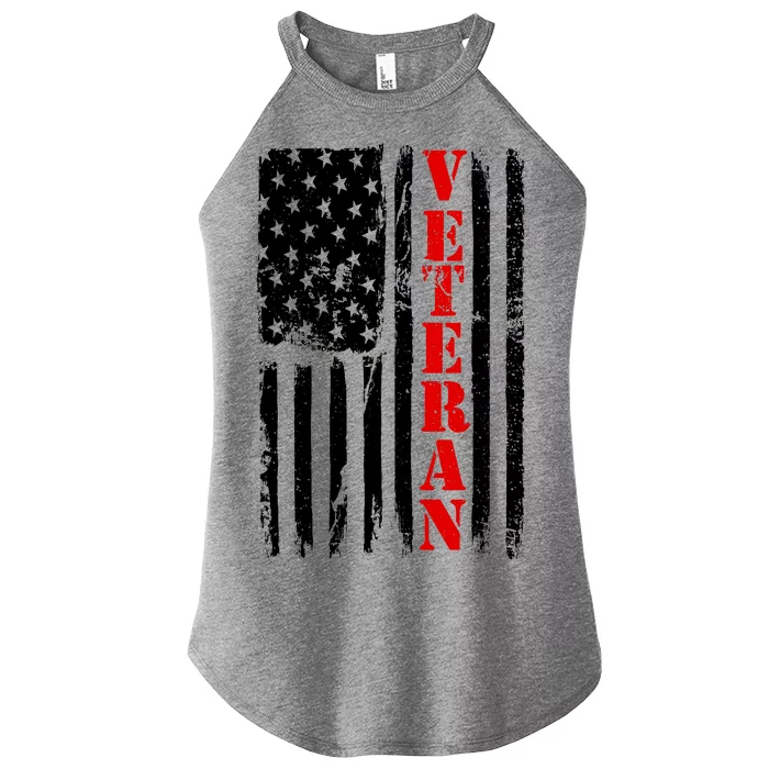 US Veterans Vintage American Flag Women’s Perfect Tri Rocker Tank