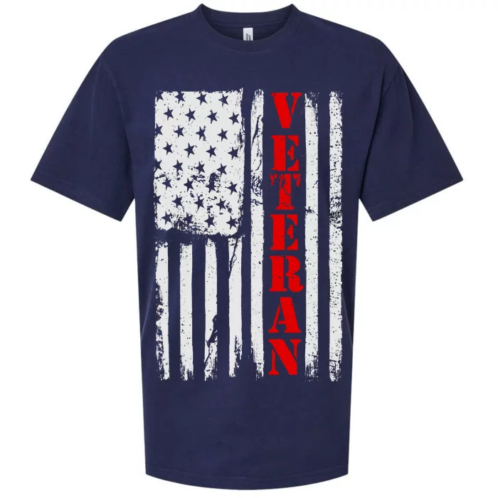 US Veterans Vintage American Flag Sueded Cloud Jersey T-Shirt