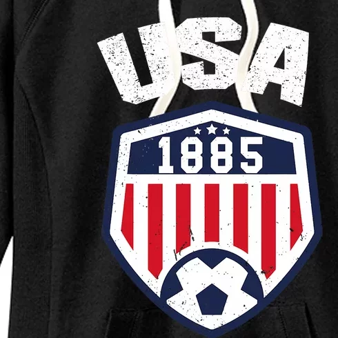 USA Soccer 1885 American Soccer USA Jersey Fan Women's Fleece Hoodie