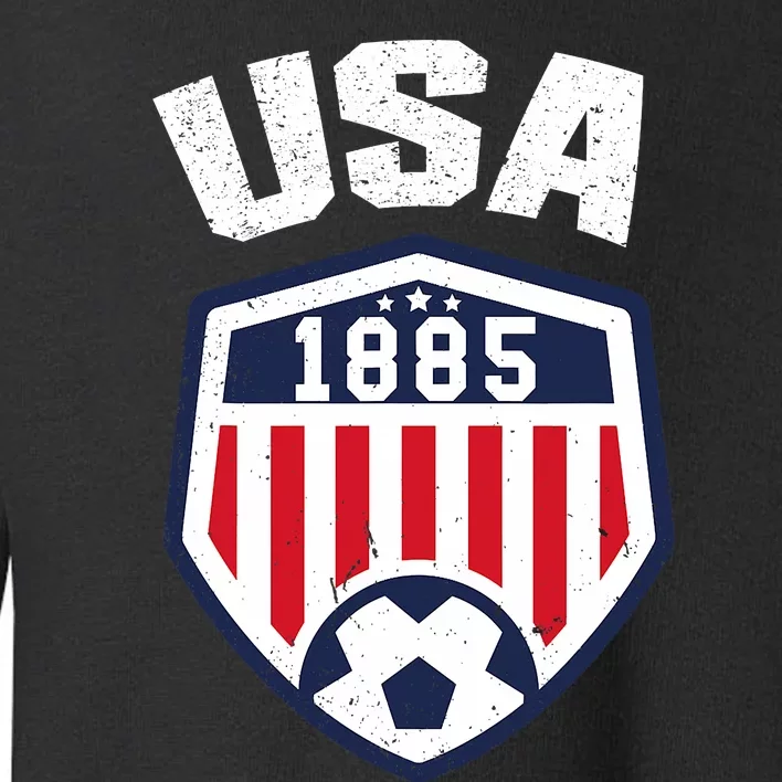 USA Soccer 1885 American Soccer USA Jersey Fan Toddler Sweatshirt