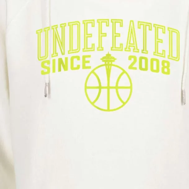 Undefeated Since 2008 Funny Apparel Womens Funnel Neck Pullover Hood