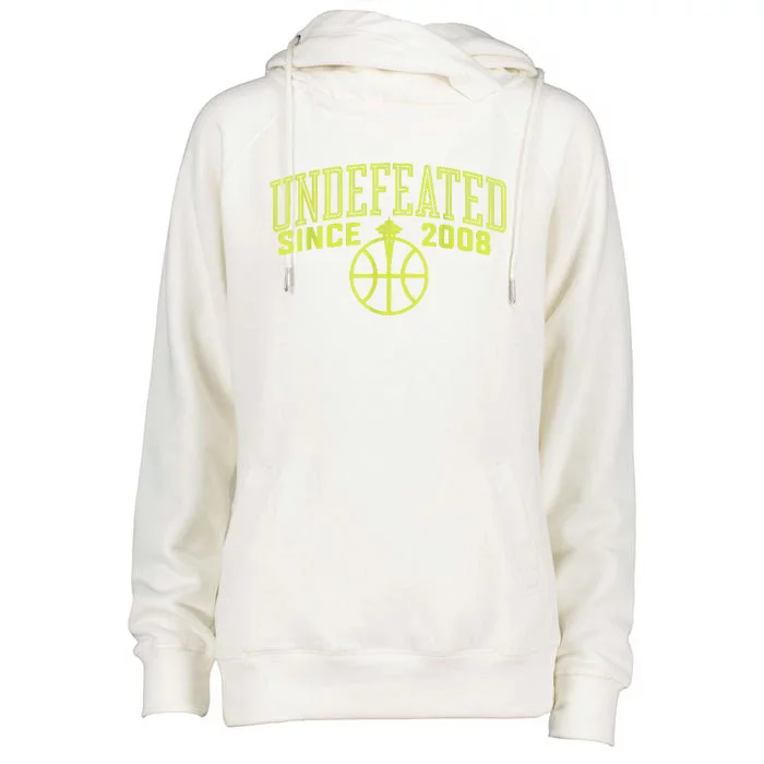 Undefeated Since 2008 Funny Apparel Womens Funnel Neck Pullover Hood