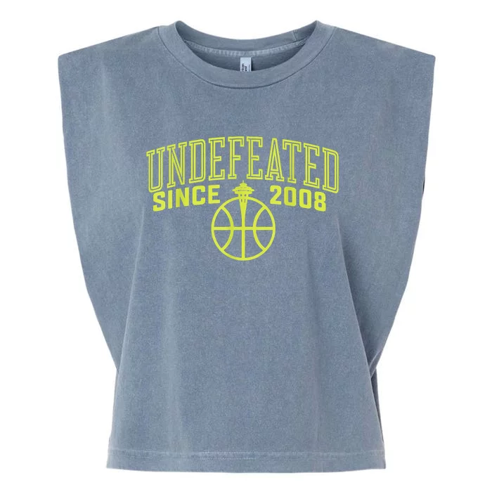 Undefeated Since 2008 Funny Apparel Garment-Dyed Women's Muscle Tee