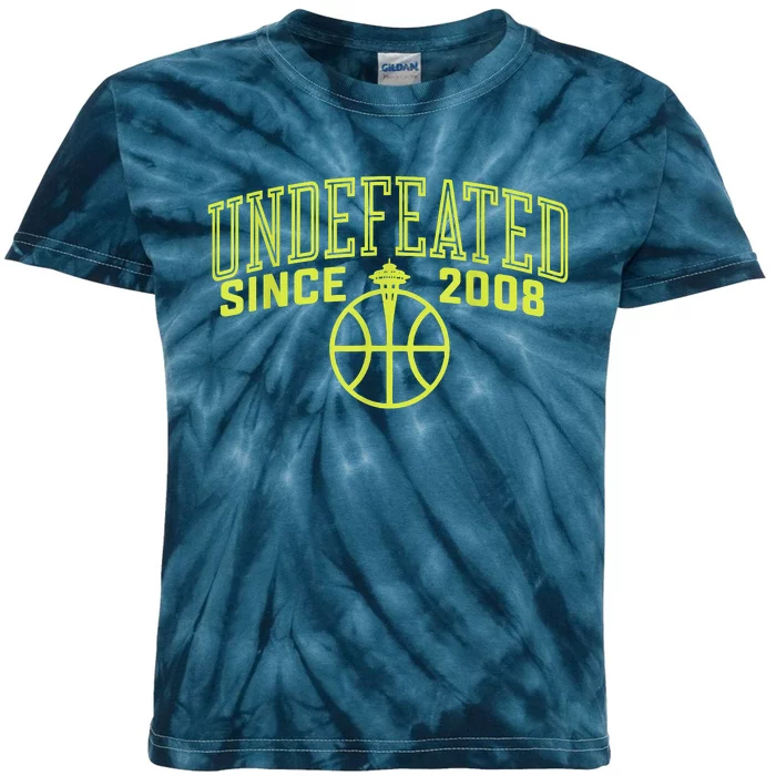 Undefeated Since 2008 Funny Apparel Kids Tie-Dye T-Shirt