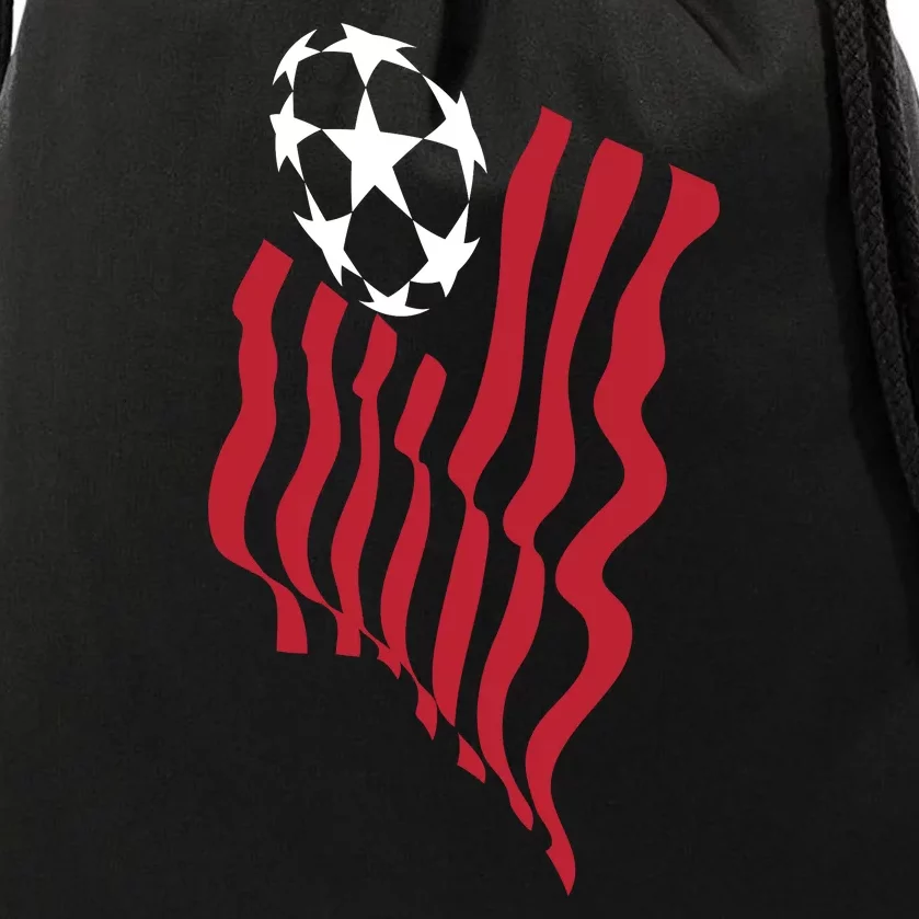 US Soccer Team Flag Ball USA Soccer Drawstring Bag