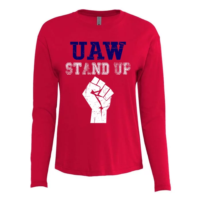 Uaw Strike 2024 United Auto Workers Union Uaw Red Womens Cotton Relaxed Long Sleeve T-Shirt