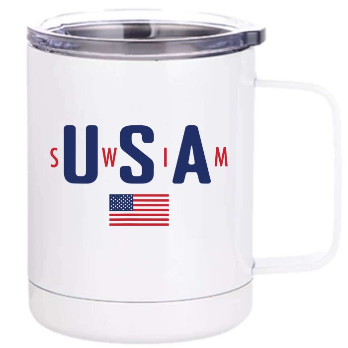 Usa Swim 2024 Front & Back 12oz Stainless Steel Tumbler Cup