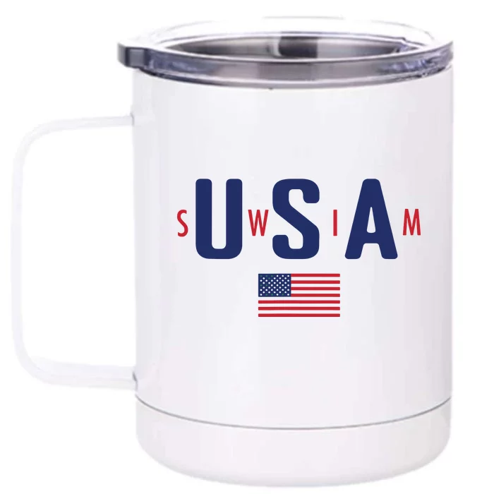 Usa Swim 2024 Front & Back 12oz Stainless Steel Tumbler Cup