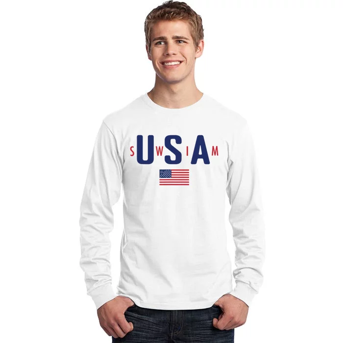 Usa Swim 2024 Tall Long Sleeve T-Shirt