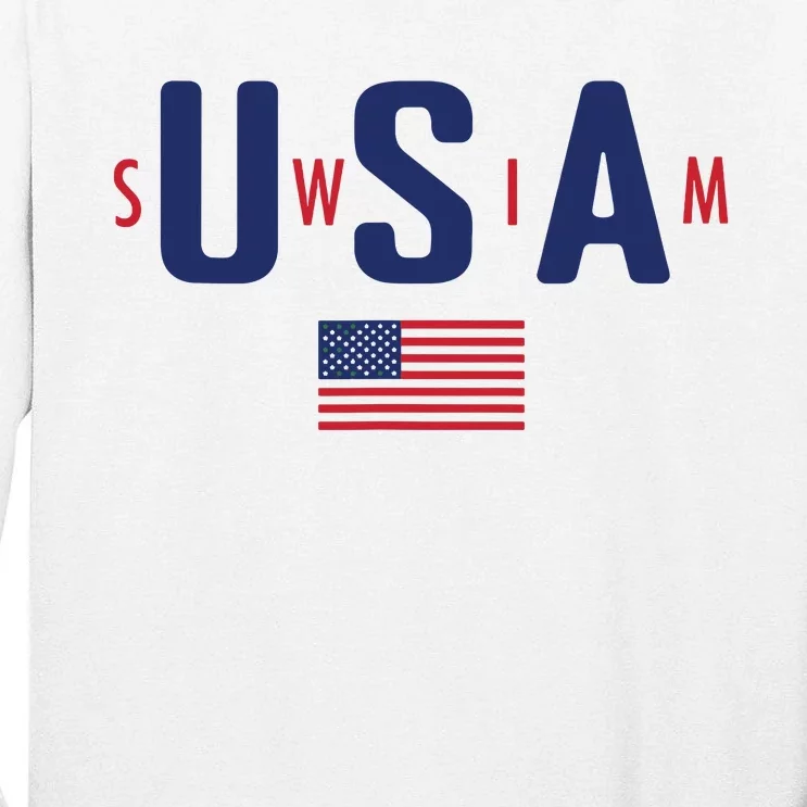 Usa Swim 2024 Tall Long Sleeve T-Shirt