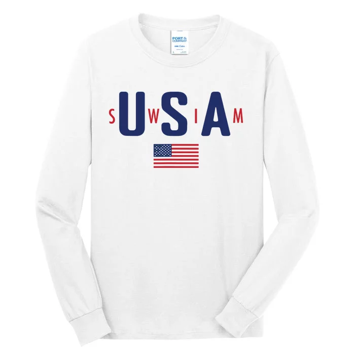 Usa Swim 2024 Tall Long Sleeve T-Shirt