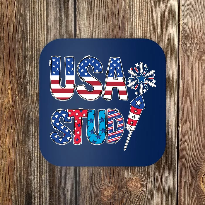 USA Stud 4th Of July Firework Cute Coaster