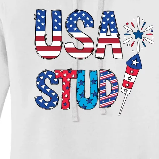 USA Stud 4th Of July Firework Cute Women's Pullover Hoodie