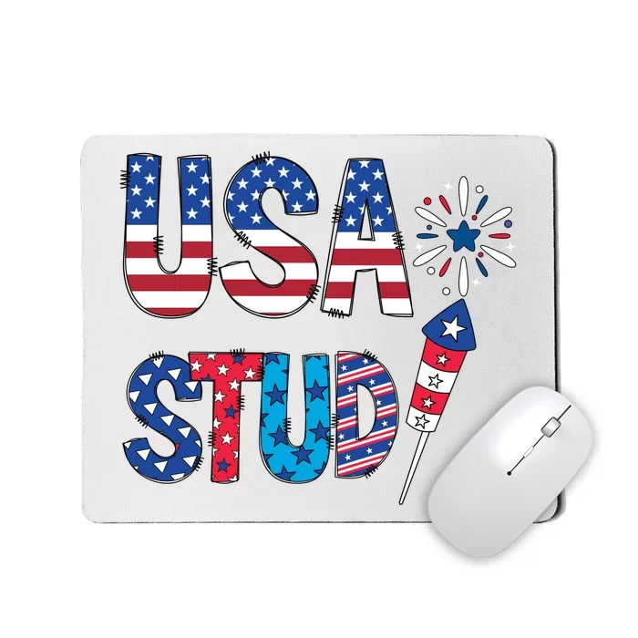 USA Stud 4th Of July Firework Cute Mousepad