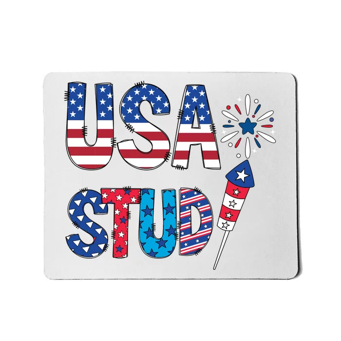 USA Stud 4th Of July Firework Cute Mousepad