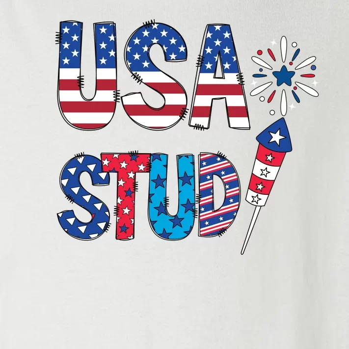 USA Stud 4th Of July Firework Cute Toddler Long Sleeve Shirt