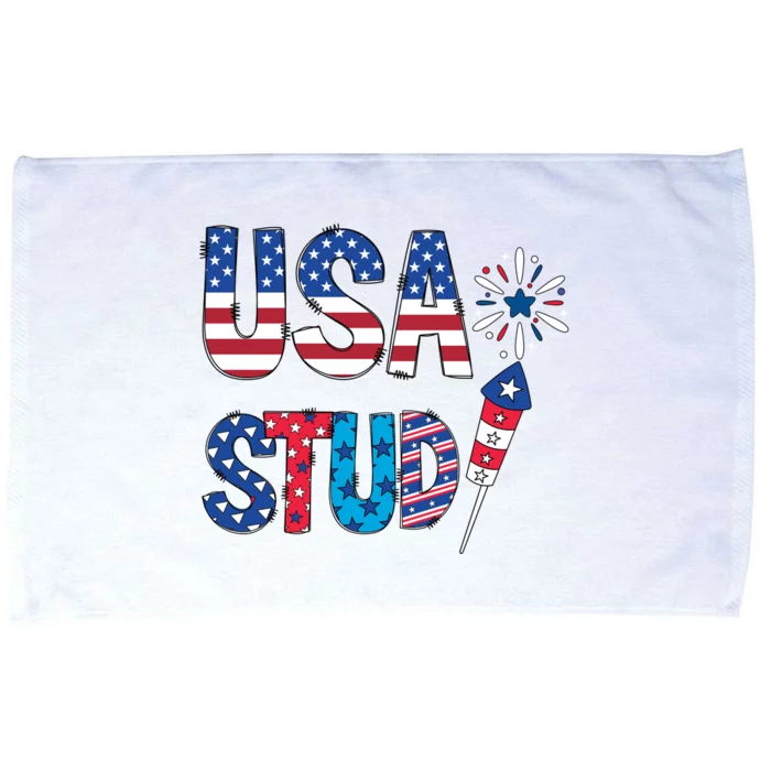 USA Stud 4th Of July Firework Cute Microfiber Hand Towel