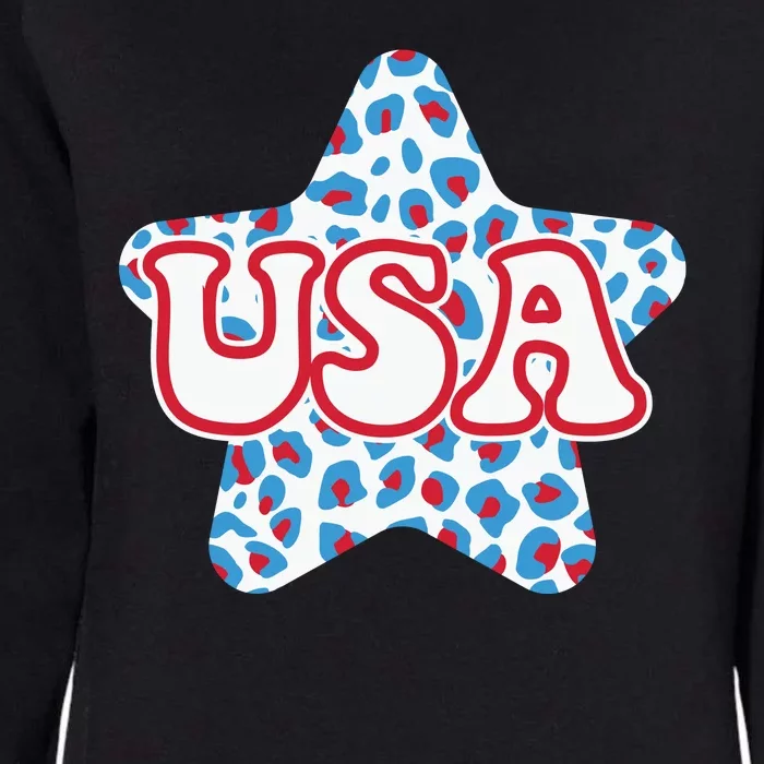 USA Star 4th Of July Festive Holiday Womens California Wash Sweatshirt