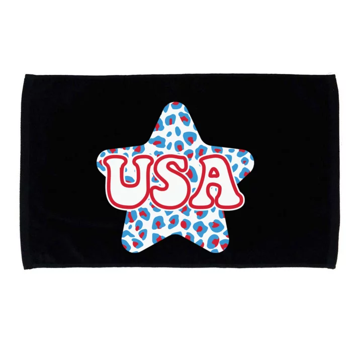 USA Star 4th Of July Festive Holiday Microfiber Hand Towel