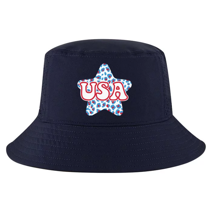 USA Star 4th Of July Festive Holiday Cool Comfort Performance Bucket Hat