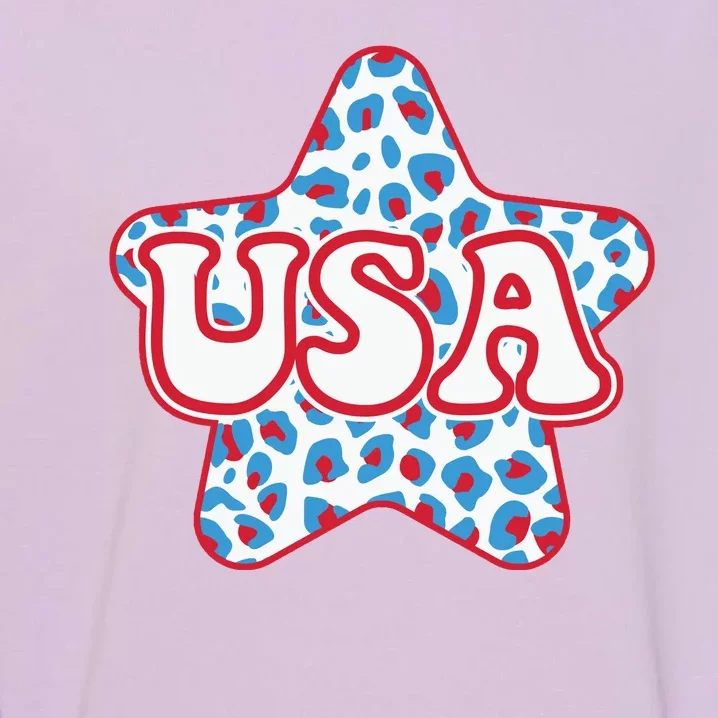 USA Star 4th Of July Festive Holiday Garment-Dyed Sweatshirt