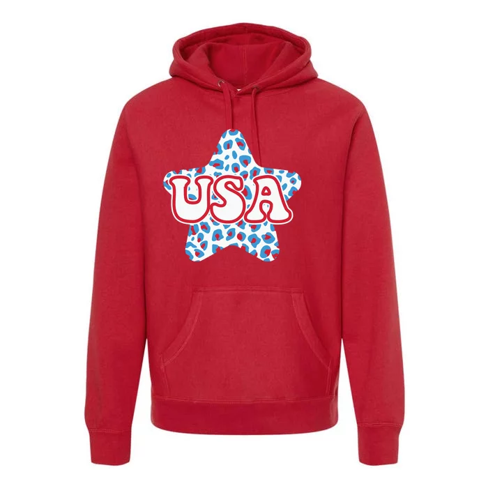 USA Star 4th Of July Festive Holiday Premium Hoodie