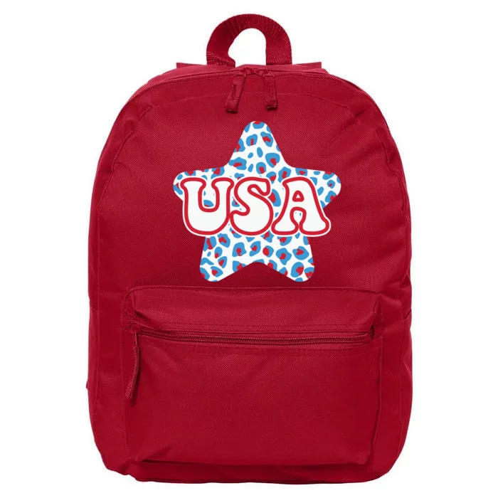 USA Star 4th Of July Festive Holiday 16 in Basic Backpack