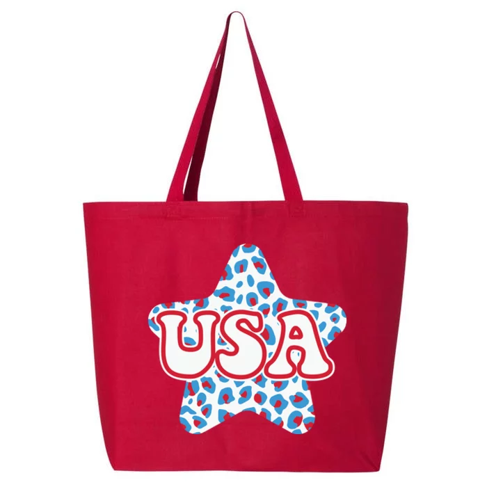 USA Star 4th Of July Festive Holiday 25L Jumbo Tote