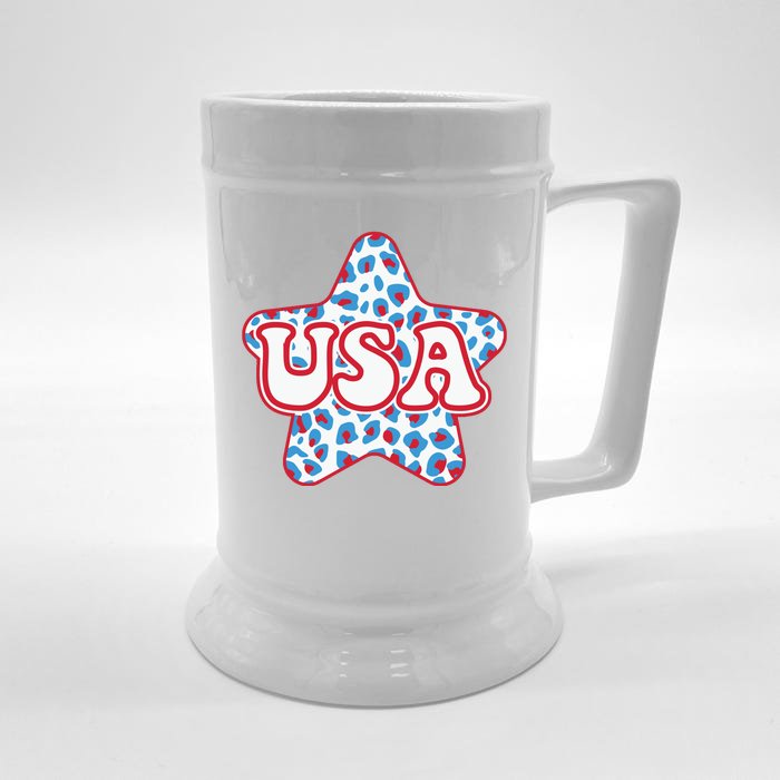 USA Star 4th Of July Festive Holiday Front & Back Beer Stein