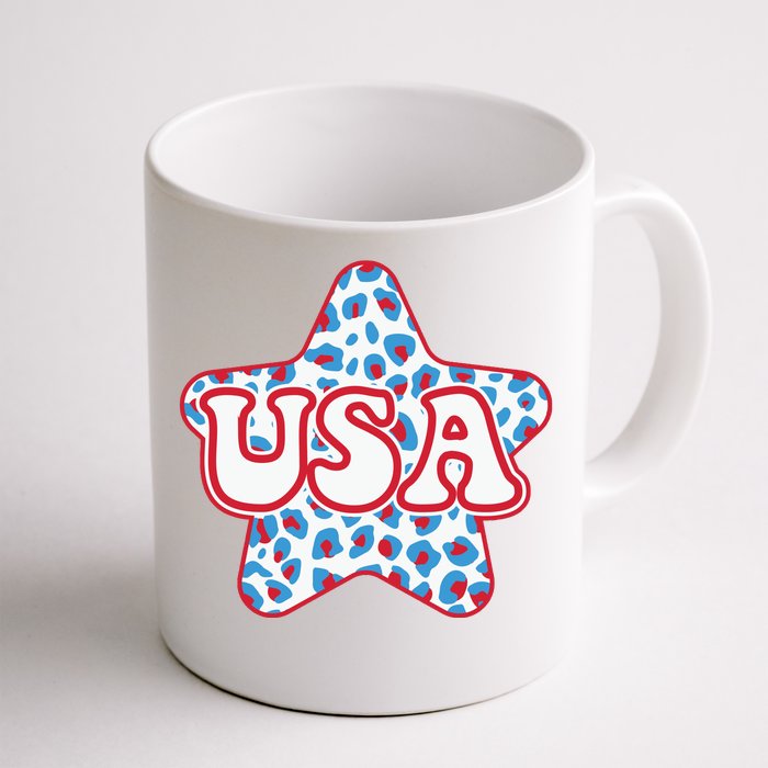 USA Star 4th Of July Festive Holiday Front & Back Coffee Mug